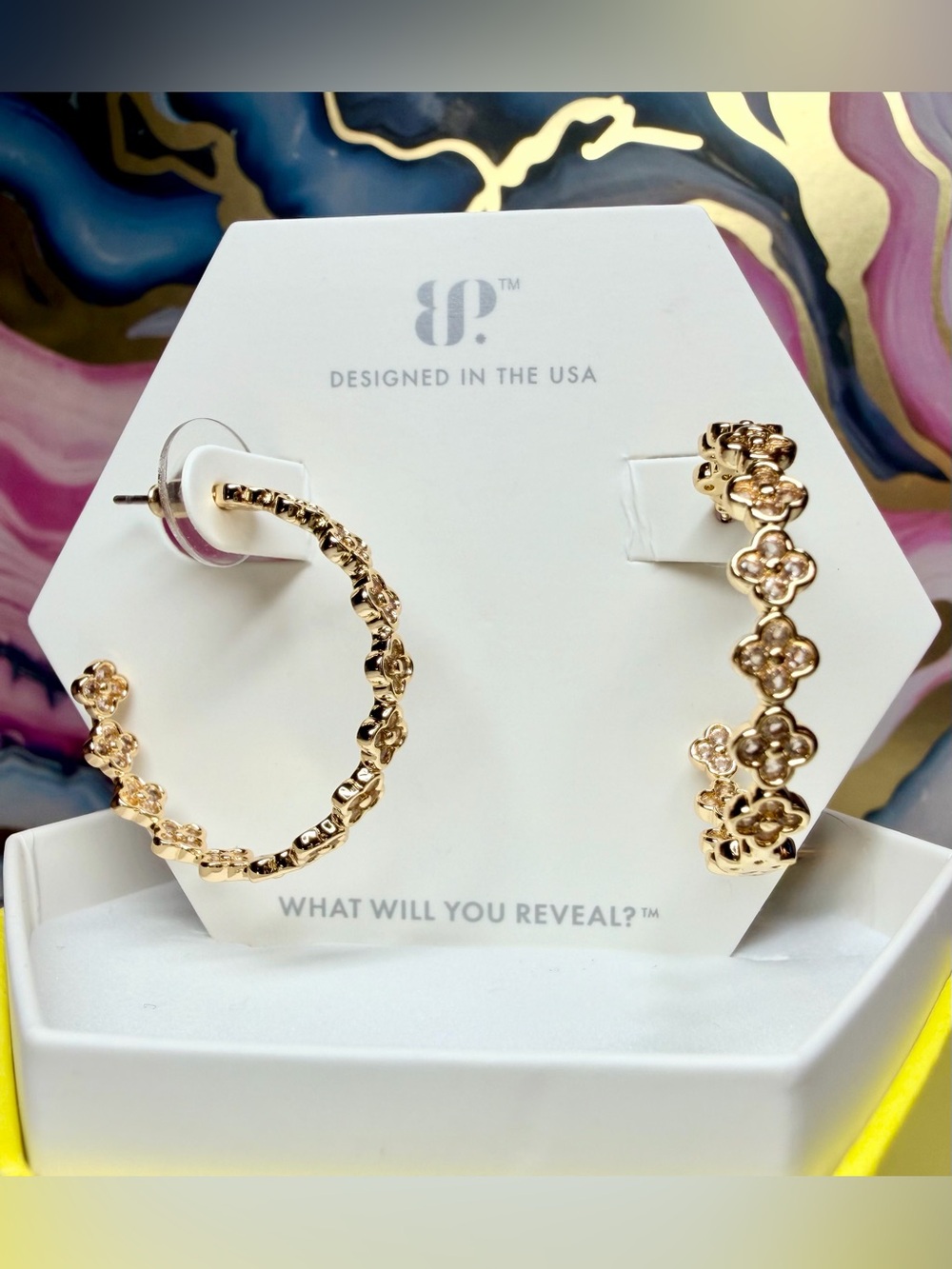Bomb Party • Rare Unicorn Clover Earrings • on Gold ER66075